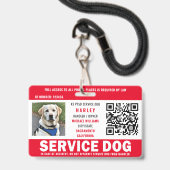 Hulphond Foto ID QR-code Badge (Voorzijde met lanyard)