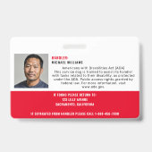 Hulphond Foto ID QR-code Badge (Achterkant)