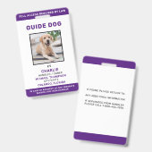 Hulphond Gidsenhond ID Persoonlijke Fotobadge Badge (Voor- en achterkant)