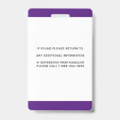 Hulphond Gidsenhond ID Persoonlijke Fotobadge Badge (Achterkant)