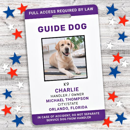 Hulphond Gidsenhond ID Persoonlijke Fotobadge Badge