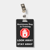Hulphond in Opleiding ID Label Badge (Achterkant met clip)