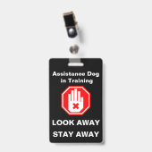 Hulphond in Opleiding ID Label Badge (Voorzijde met clip)
