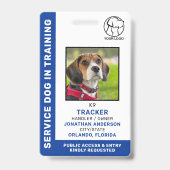 Hulphond in Opleiding Zakelijk Logo Foto ID Badge (Voorzijde)