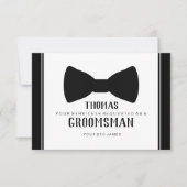 Hulphulpenkaart voor bruidegom - Tux Black Tie Kaart (Voorkant)