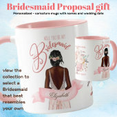 HULPJUFFER VOORSTELCADEAU ZWARTE Caricatuur Mok