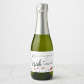 Hulpjuffrouw Voorstel Wilde Bloemen Fonkelende Wij Sparkling Wijnetiket (Voorkant)