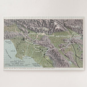  hulpkaart van Zuid-Californië (1898) Legpuzzel