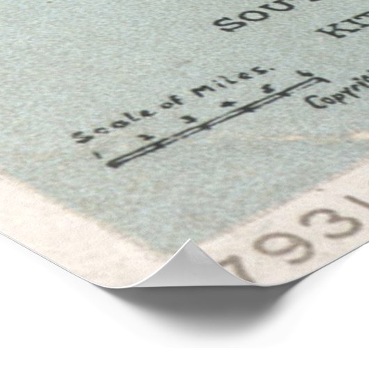 hulpkaart van Zuid-Californië (1898) Poster (Hoek)