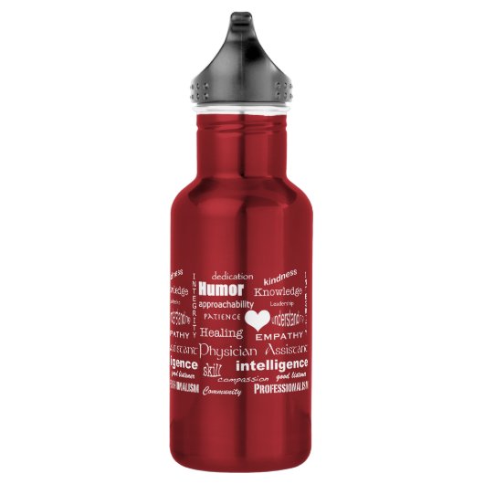 Hulpkenmerken van de arts/Witte tekst Waterfles (Rechts)