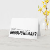 Hulpmansverzoek Bruidsmeisje Aanzoek Bruiloft Kaart (Gele Bloem)