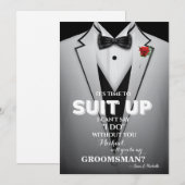 Hulpmiddel Bruidsjonker Tuxedo Uitnodiging (Voorkant / Achterkant)