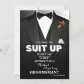 Hulpmiddel Bruidsjonker Tuxedo Uitnodiging (Voorkant)