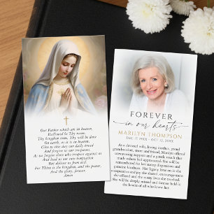 Hulpmiddel met Onze Lieve Vrouw en het Onzevader F Visitekaartje