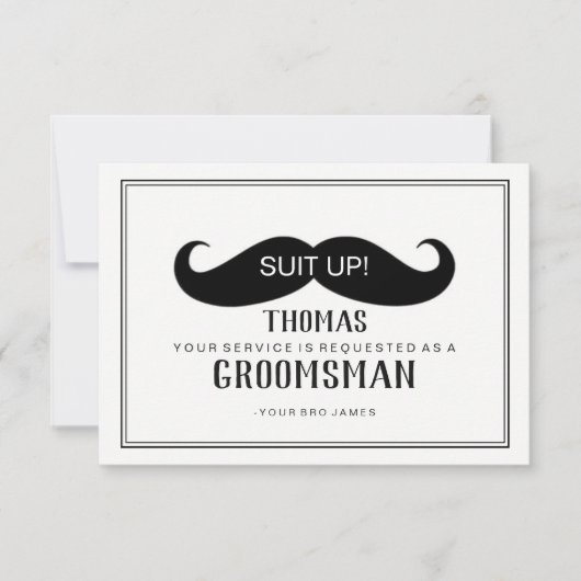 Hulpmiddel voor bruidegom - Snor Kaart (Voorkant)