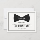 Hulpmiddel voor bruidsjonker - Black Tie Kaart (Voorkant)