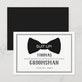 Hulpmiddel voor bruidsjonker - Black Tie Kaart