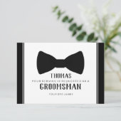 Hulpmiddel voor bruidsjonker - Tux Black Tie Kaart (Staand voorkant)