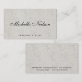 Hulpmiddel voor persoonlijke stylist salon visitekaartje (Voorkant / Achterkant)