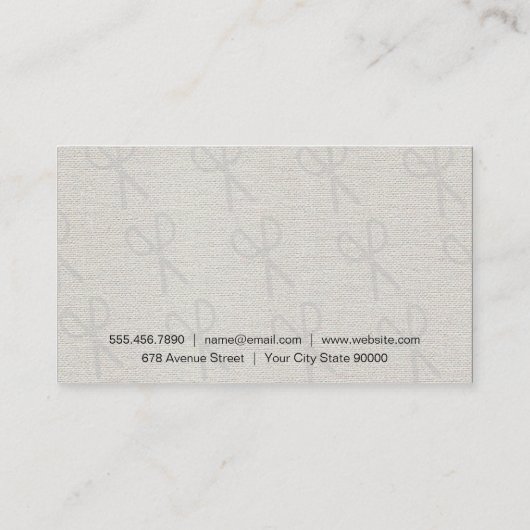 Hulpmiddel voor persoonlijke stylist salon visitekaartje (Achterkant)