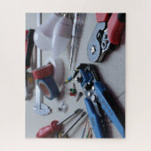 Hulpmiddelen en apparatuur voor elektriciens legpuzzel (Verticaal)