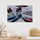 Hulpmiddelen en apparatuur voor elektriciens poster (Keuken)