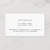 Hulpmiddelen en ingrediënten voor gebak visitekaartje (Achterkant)