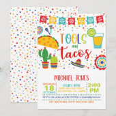 Hulpmiddelen en Tacos Uitnodiging - Wit (Voorkant / Achterkant)