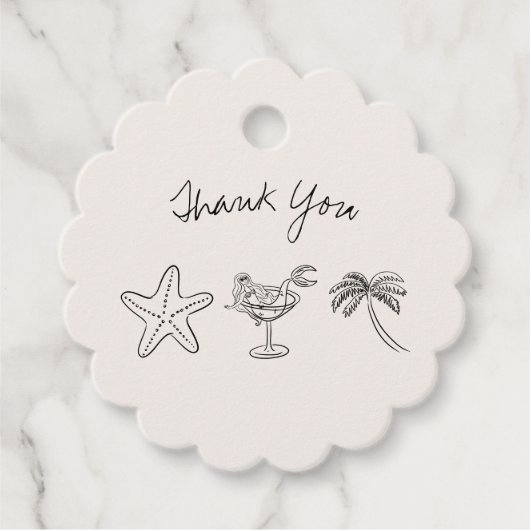 Hulpmiddelen Laatste Spetter Bruidsmeisjes Afschei Bedankjes Labels (Voorkant)