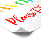 Hulpmiddelen Teken Regenboog Confetti Baby Shower Poster (Hoek)