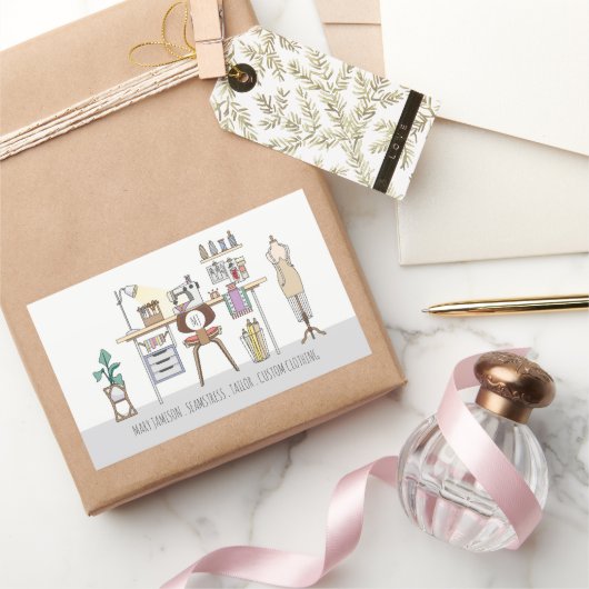 Hulpmiddelen van de Trade Tailor Seamstress Rechthoekige Sticker (Geschenken)