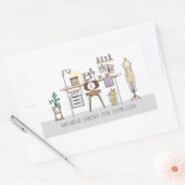 Hulpmiddelen van de Trade Tailor Seamstress Rechthoekige Sticker (Envelop)