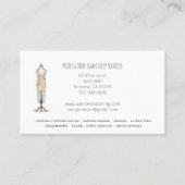 Hulpmiddelen van de Trade Tailor Seamstress Visitekaartje (Achterkant)