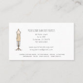 Hulpmiddelen van de Trade Tailor Seamstress Visitekaartje (Achterkant)