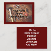 Hulpmiddelen Visitekaartje (Voorkant / Achterkant)