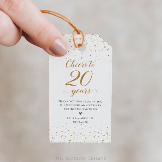 Hulpmiddelen voor 20e jubileumfeest - GAC27b Cadeaulabel