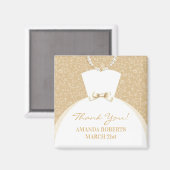 Hulpmiddelen voor bruidsfeest - Magnetische 'Dank  Magneet (Voorkant / Achterkant)