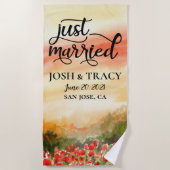 Hulpmiddelen voor de bruiloft van meneer en mevrou strandlaken (Voorkant)