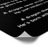 Hulpmiddelen voor een Dragon Origineel Gedicht Gro Poster (Hoek)