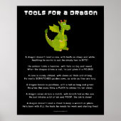 Hulpmiddelen voor een Dragon Origineel Gedicht Gro Poster (Voorkant)