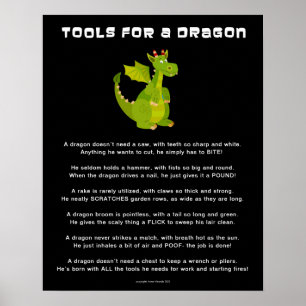 Hulpmiddelen voor een Dragon Origineel Gedicht Gro Poster