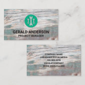 Hulpmiddelen voor hardwareherstel | oud hout visitekaartje (Voorkant / Achterkant)