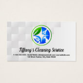 Hulpmiddelen voor het schoonmaken van vloeistoffen visitekaartje (Voorkant)