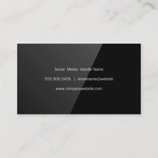 Hulpmiddelen voor kapper op bureaublad visitekaartje (Achterkant)