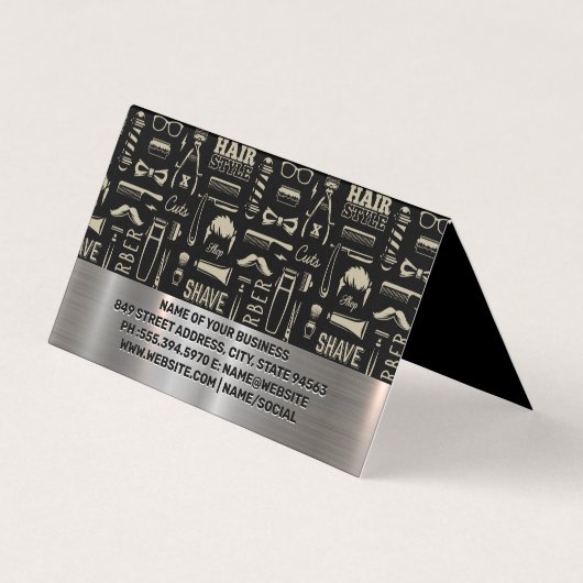 Hulpmiddelen voor Kappers Patroon | Korting Visitekaartje (Achterkant)