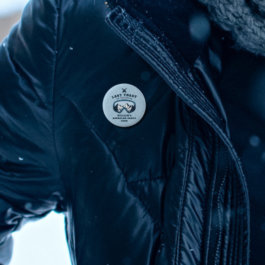 Hulpmiddelen voor vrijgezellenfeest Laatste toost  Ronde Button 5,7 Cm