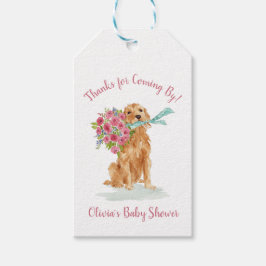 Hulpmiddeltjes voor Golden Retriever Baby Shower F Cadeaulabel