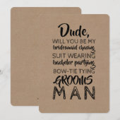 Hulppakker in pak grappig huwelijksaanzoek kaart (Voorkant / Achterkant)