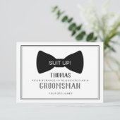 Hulppakket Bruidsjonker Kaart - Black Tie Grey (Staand voorkant)