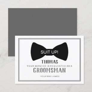 Hulppakket Bruidsjonker Kaart - Black Tie Grey